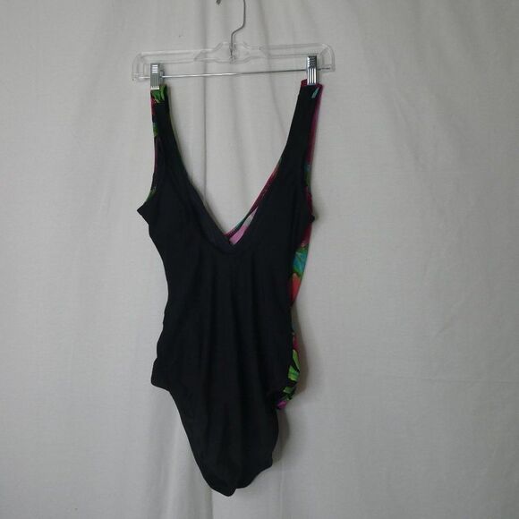 Longitude Floral Plunging Neck One Piece Swimsuit - Picture 5 of 5